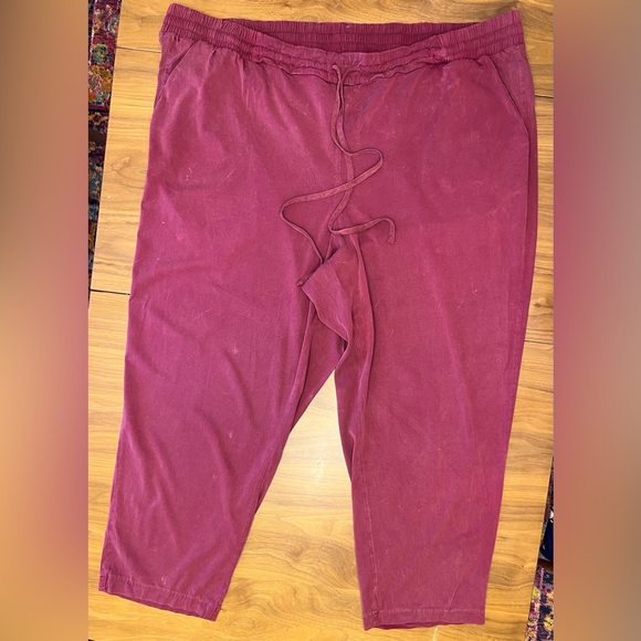 Torrid Stretch Challis Drawcord Trouser - Burgundy - Picture 8 of 8